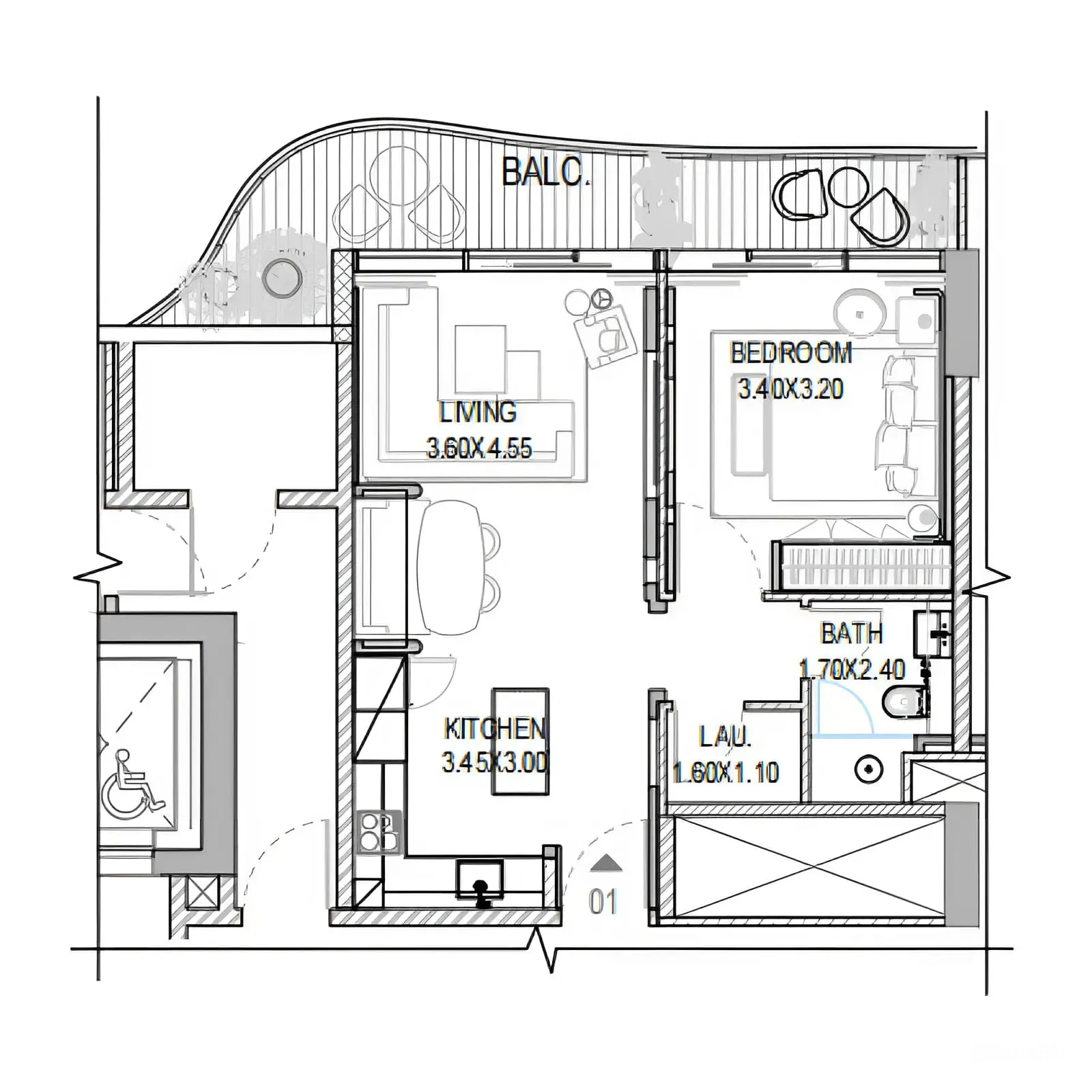 1bed