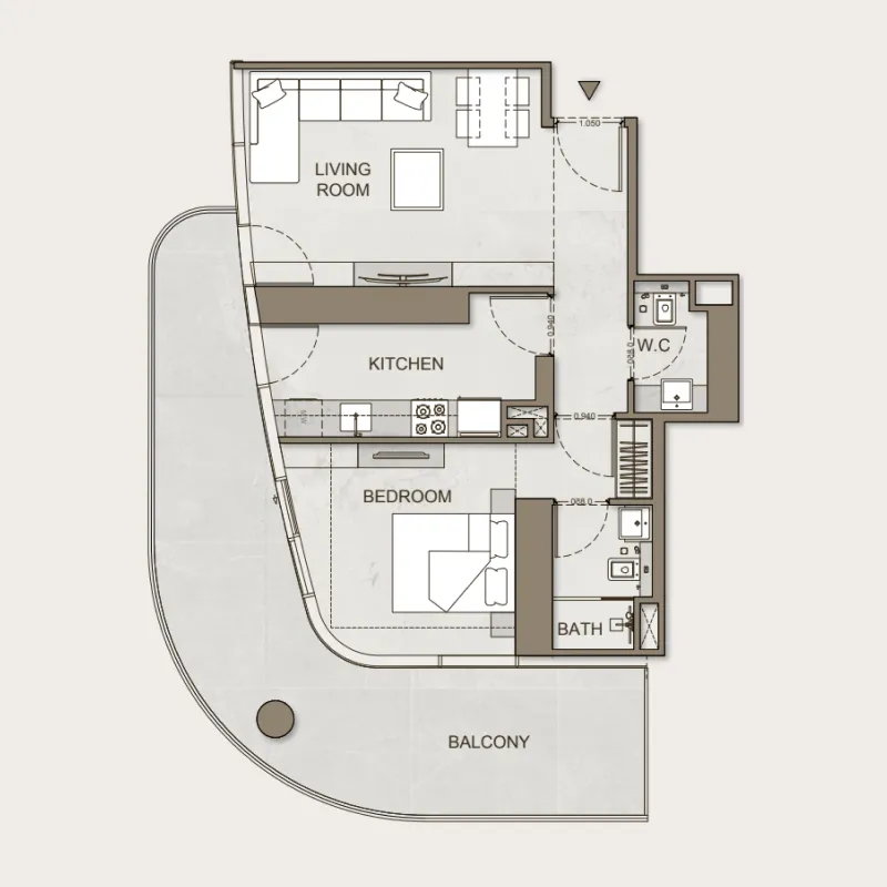 1bed